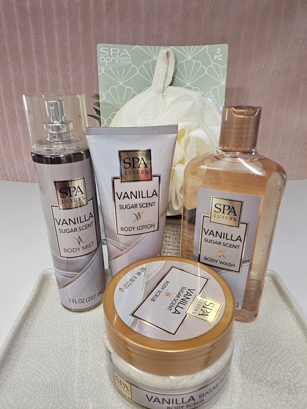 SPA LUXURY VANILLA SUGAR BATH & BODY 5 PCS SET